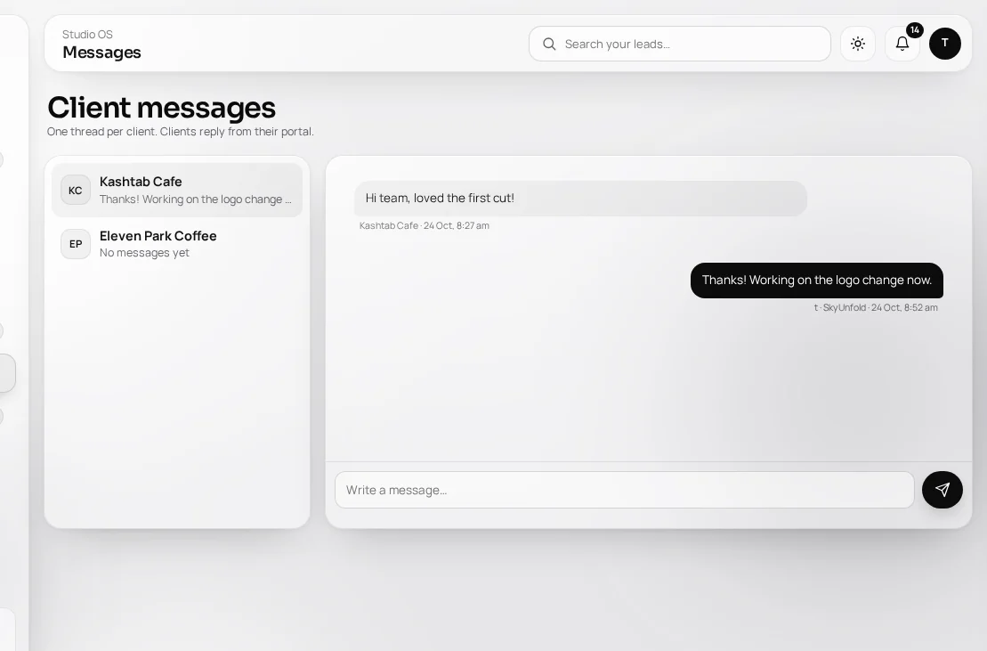Client messages